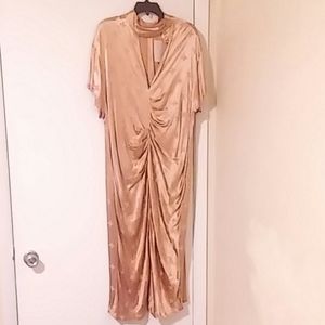 ASOS WHITE Muted Peach Dress Midi sz US 12